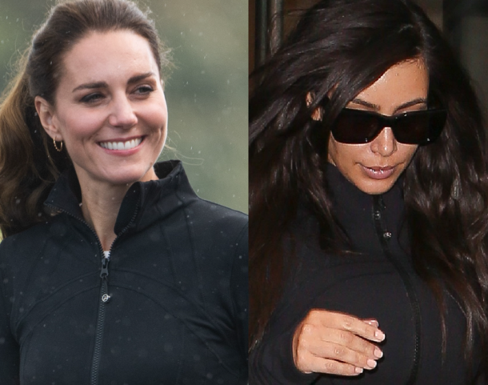 Katalin hercegné és Kim Kardashian ugyanazt a fekete dzsekit hordják - kinek áll jobban?