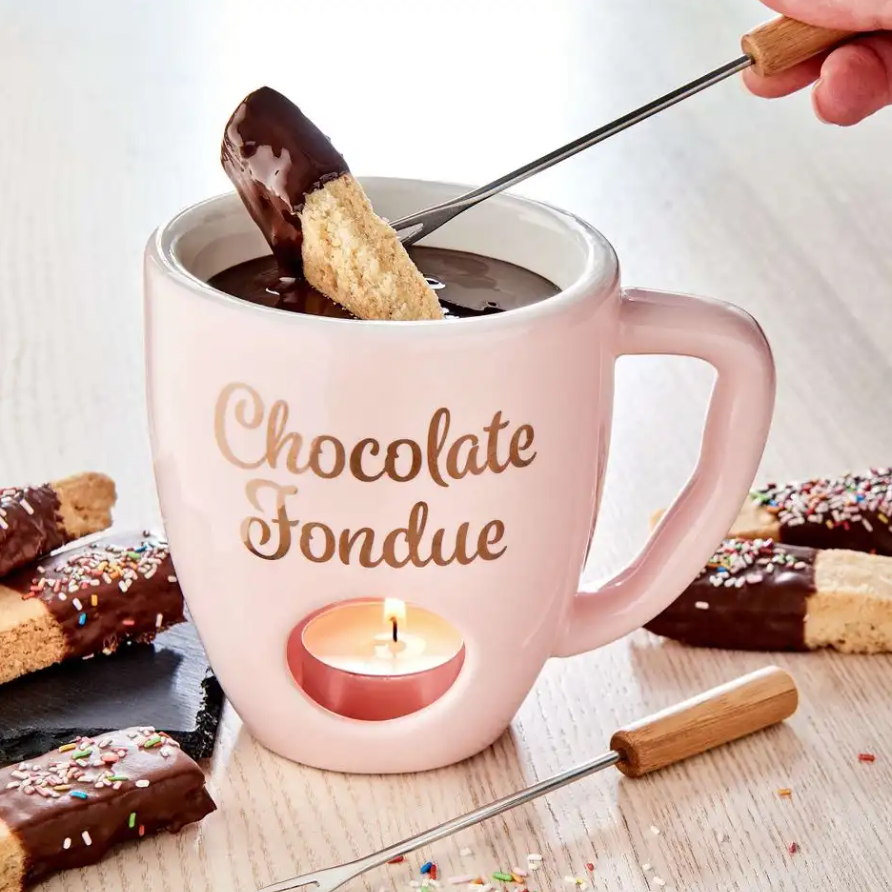 CHOCOLATE FONDUE fondue bögre 2 villával, rózsaszín 3490 Ft (Butlers.hu)