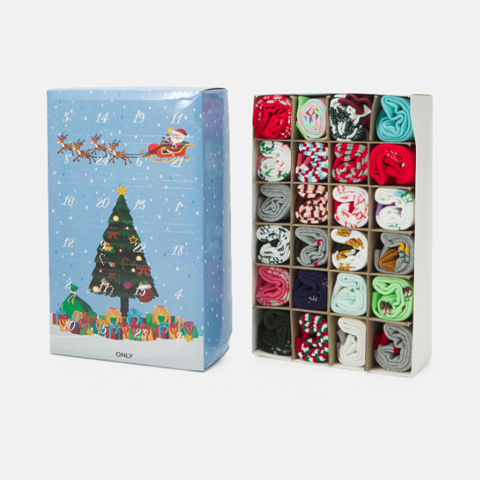 ONLY Xmas Sock Adventskalender box 24-pack 30 490 Ft (Zalando.hu)