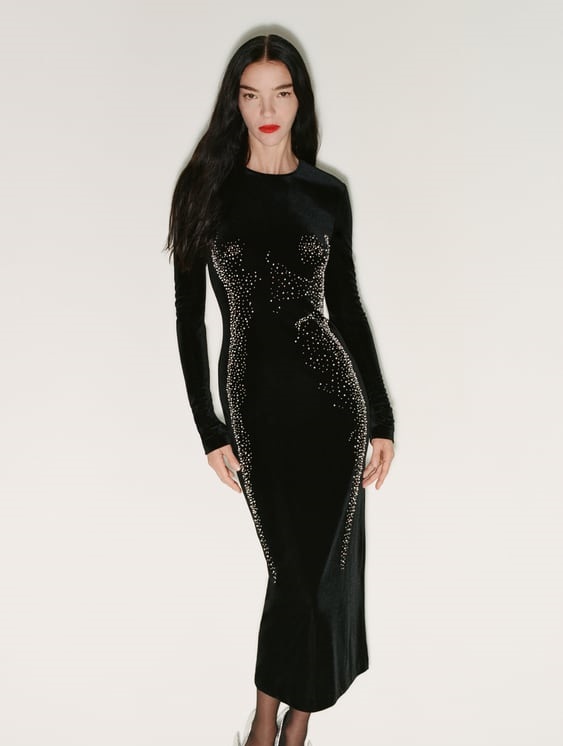 ZARA ZW Collection silhouette velvet dress 19 995 Ft